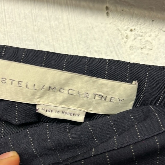 Stella McCartney pin striped wrap wool skirt blue - Picture 5 of 8